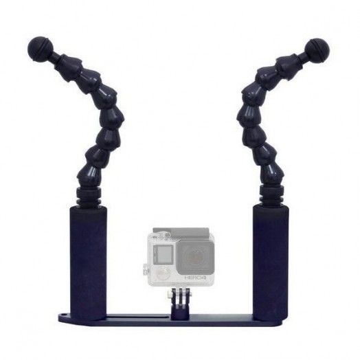 BIGBLUE - Support FlexiGPTray: 7" Flexi Arm GoPro tray - Accessoires • Supports - Lampes de plongée - Atlantys Homopalmus