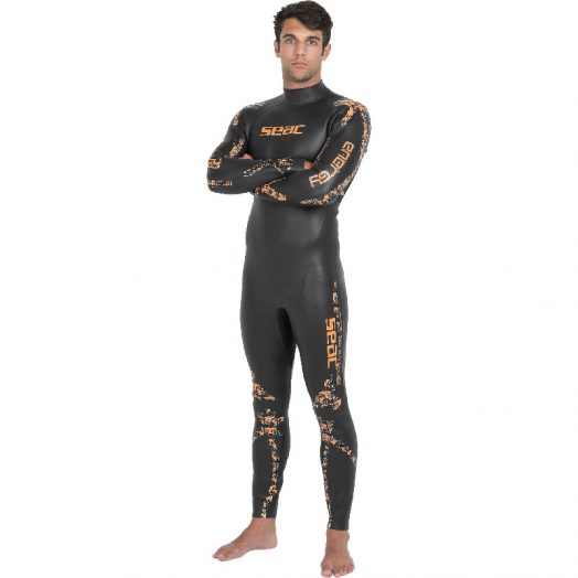 SEAC - Combinaison de nage Monopièce ENERGY Homme 2 mm - Combinaisons apnée & snorkeling - Triathlon • Apnée • Snorkeling -